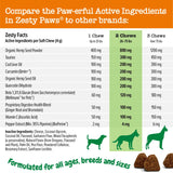 Zesty Paws Allergy Immune Soft Chews + Hemp Seed for Dogs - with Turmeric, Cod Liver Fish Oil, Beta Glucan, Vitamin C & Quercetin - Supports Dog Immune System Function + Seasonal Allergies - 90 Chews