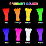 200 Pack Glow Sticks Bulk Party Favors 8" Glow in the Dark Party Supplies Light Up Neon Party Decorations for Kids Adults Glow Necklaces Bracelets Birthday Halloween Christmas Easter Wedding