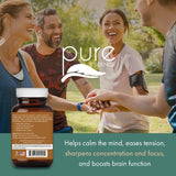 PURE ESSENCE LABS MyPure Lions Mane 4X Mushroom Supplement, 100% Real Mushroom Extract for Immune Support, Combat Stress and Build Energy, Immune Booster for Men and Women, 60 Capsules