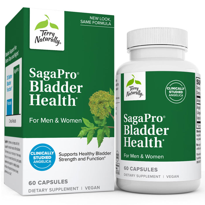 Terry Naturally SagaPro Bladder Health - 60 Capsules - Supports Bladder Strength & Function for Men & Women - Non-GMO, Vegan, Gluten Free - 60 Servings