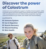 Colostrum 1,000mg (Non-GMO) 30% IgG Immunoglobulins - Immune System Support, Gut Health & Respiratory Health Supplement - Low Heat Processed Bovine Colostrum - 60 Capsules - No Powder or Pills