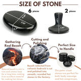 DEFUNX Hot Stones Massage Set - 8 Pcs Massage Stones Set Hot Rocks Oval and Mushroom Shaped Basalt Stone Kit for Home Spa Relaxing and Pain Relief