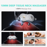 SKG Neck Massager, H7 Shiatsu Neck and Shoulder Massager with Heat for Pain Relief Deep Tissue, Electric Kneading Massager with 4 Heating Levels and Massage Modes to Relax at Home, Office,Car