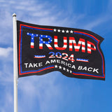 2024 Trump Flags for Take America Back, 3x5 Ft Polyester Banner with Brass Grommets Outdoor, Decoration Premium Presidential Election Banner 100D Polyester, UV Protection,2 Trump Flags Made in USA