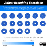 Bas Rutten O2 Inspiratory Muscle Training Device for Improving Diaphragmatic Breathing | Portable Lung Muscle and Respiratory Power Training Device | High Altitude Breathing Trainer | Blue