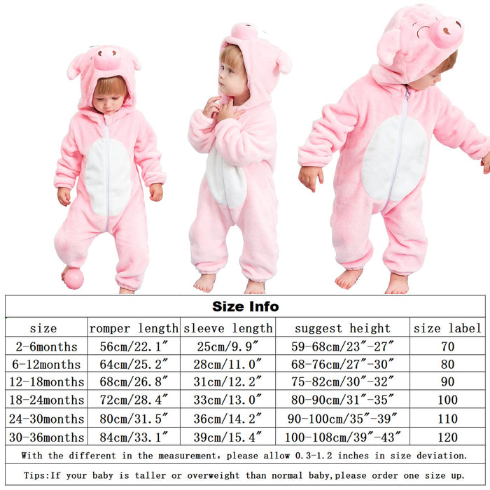 Baby Pig Costumes Unisex Toddler Outfit Halloween Dress Up Romper 6-12 Months