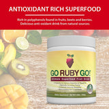 IVL - GO Ruby GO! Red Superfood Powder Juice | 42 Antioxidants Probiotics, and Immunity Boost (Beet Root Powder and more Powder Supplements) | Fruit Powder & Extract Blend | Energy & Digestion Boost