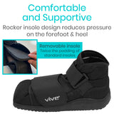 Vive Closed Post Op Shoe - Fracture Medical Walking Shoes for Women & Men - Orthopedic Recovery Shoe Brace - Foot Boot for Injured Feet and Broken Toe