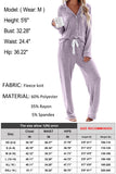 Aamikast Pajama Sets for Women Soft Button Up Christmas Pjs Matching Sets (Lake Purple L)