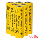 XFULL 12 Packs 1.2V AA 900mAh Ni-Cd Rechargable Batteries for Solar Lights,Lawn Landscape Lighting（AA Size）