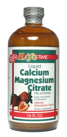 Lifetime High Potency Calcium Magnesium Citrate w/Vitamin D-3 | Bone & Muscle Support | Easy Absorption, Dairy & No Gluten | Blueberry | 16 Fl Oz