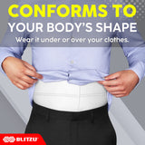 BLITZU 9" 3 Panels Postpartum Belly Band, Stomach Abdominal Binder, Compression Wrap Support Belt Post Surgery Recovery, Hernia, C-Section, Stabilize Core, Prevent Injury, Improve Muscle Tone S-M