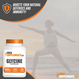 BULKSUPPLEMENTS.COM Glycine Capsules - L-Glycine Capsules, Glycine Supplements, Glycine 3000mg - Glycine Amino Acid, Gluten Free, 3 Capsules per Serving, 270 Capsules (Pack of 1)