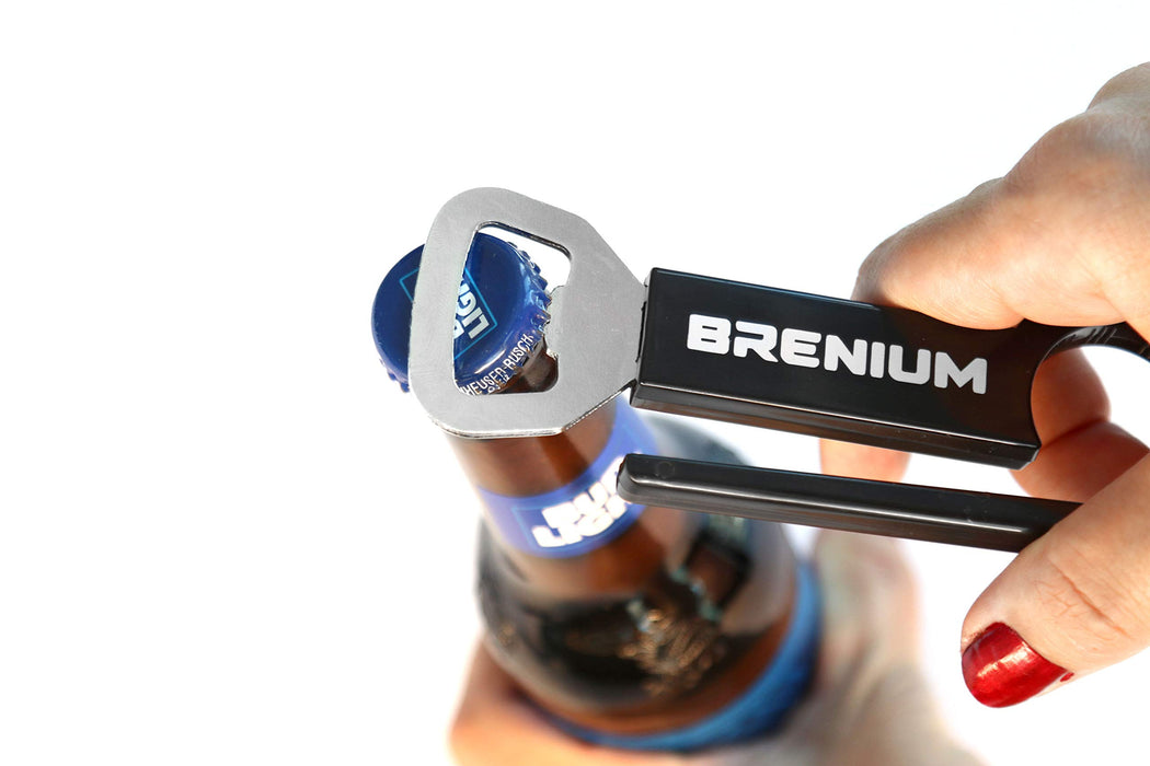 BRENIUM Multifunctional Bottle Opener for Water and Beer Bottle, Plastic Water Bottle, Twist-Off, for Weak Hands, Seniors, Elderly, Rheumatoid Arthritis, Bottle Gripper, Ergonomic