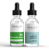 SenAllis Cosmetics Niacinamide Face Serum 10% and Hyaluronic Acid Serum Combo Pack, Skin Complexion Treatment, Minimize Large Pores, Plump Skin, Reduce Appearance of Fine Lines and Hydrate Skin …