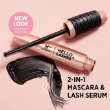 IT Cosmetics Hello Lashes+ Volumizing Mascara & Lash Serum - Easy-to-Remove Formula - With Biotin, Argan Oil & Jojoba Oil - 0.28 fl oz