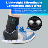 Healrecux Ankle Brace for Women Men, Adjustable Ankle Support Brace for Sprained Ankle Injury Recovery with Detachable Metal Springs Support, Ankle Stabilizer for Running Basketball Volleyball