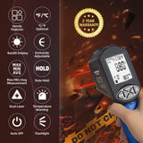 AIOMEST AI-1580 Touchless Pyrometer, Industrial High Temperature Infrared(IR) Thermometer Gun Measures Surface Temp from -58~2876℉, Dual Laser, Adjustable Emissivity (NOT for Human Temp)