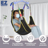 EZ Assistive Universal Full Body Patient Lift Sling, Mesh Fabric Patient Sling Transfer and Bathing aids, 500lb Weight Capacity (Medium-Black)