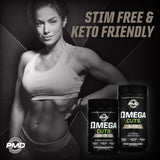 PMD Sports Omega Cuts Elite -Fat Loss-Muscle Defining Formula - Omega Fatty Acids, MCT's and CLA for Muscle Definition and Maintenance - Keto Friendly For Women and Men - Stimulant Free (180 Softgels)