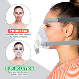 Sosation 24 Pack Mask Liners Full Face Reusable Soft Mask Covers Reduce Air Leaks and Blisters Washable Cushion Covers (White)