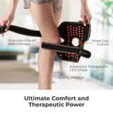 LifePro Vibration Red & Near Infrared Light Therapy Knee Brace - Adjustable Red Light Therapy for Knee Pain Relief Device - Infrared Light Therapy for Faster Recovery - Great for Athletes & Beyond