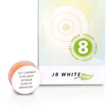 JB WHITE 8pcs Drying Capsules for Hearing Aid and Earmold | Discs for Drying Jar | +40% more Desiccant in each Puck | Orange Silica Tablet against Moisture (5g, 0,176 oz, Color Indicator, 8 pack)