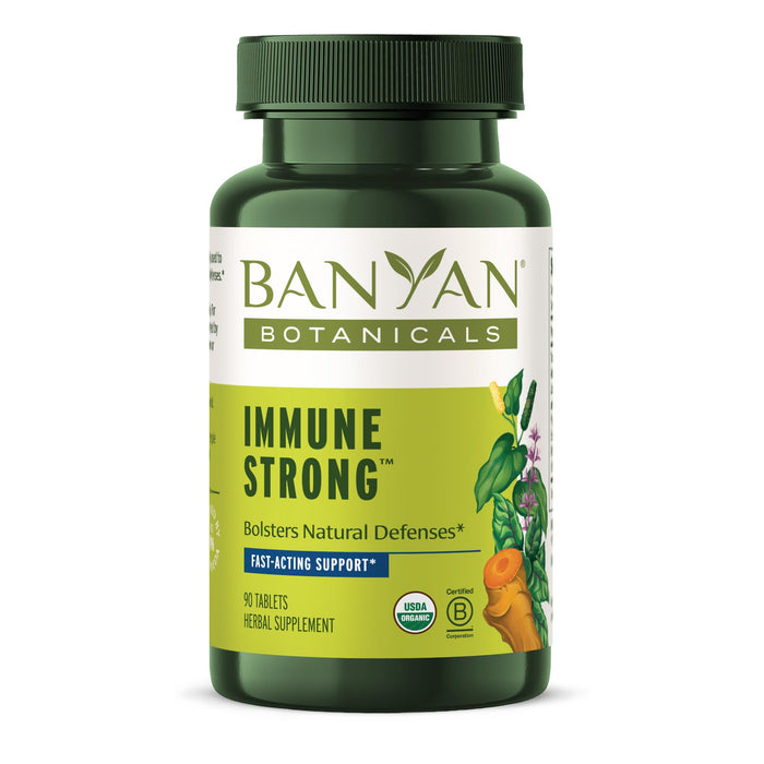 Banyan Botanicals Immune Strong – Organic Supplement with Turmeric & Tulsi ­­– Ayurvedic Immune Formula That Supports The Body's Natural Defenses* – 90 Tablets – Non-GMO Sustainably Sourced Vegan