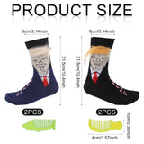 lasuroa 2 Pairs Trump Socks, 2024 Trump Funny Merchandise with Hair Trump Novelty Socks with 2pcs Combs Funny Gift Socks for Men and Women, 10-11