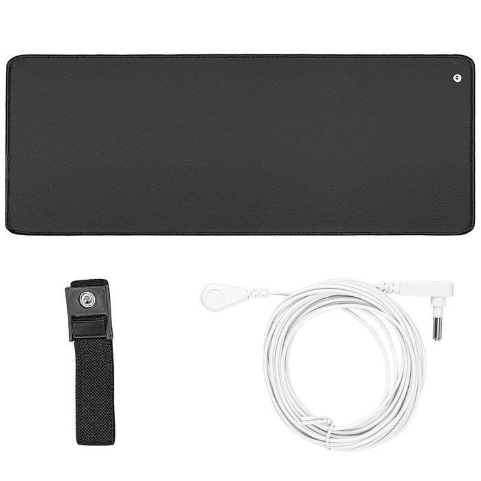 Grounding Mat, Desk, Floor, Grounding Mat for Sleeping Better with A Storage Bag, Grounding Pad for Pain Relieve with a 15 Feet Grounding Cord, Improve Sleep and Helps with Anxiety(26.7x10 Inch)