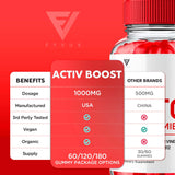 Activ Boost Activboost Keto ACV Gummies Advanced Weight Loss, Active Boost Keto ACV Gummies Ketogenic Support, Activeboost Maximum Strength 1000MG Apple Cider Vinegar Vitamin Supplement (60 Gummies)