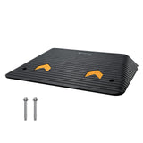 VEVOR Rubber Threshold Ramp, 4" Rise Wheelchair Ramp Doorway, Recycled Rubber Power Curb Ramp Rated 33069 Lbs Load Capacity, Non-Slip Textured Surface Rubber Ramp for Wheelchair Car Scooter