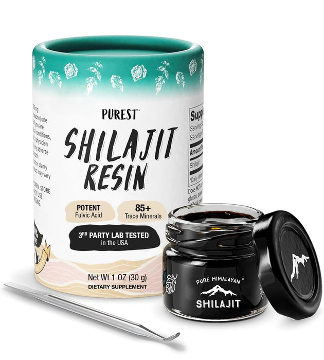 Pure Himalayan Shilajit, High Nutritional Potency, Grade A Shilajit Resin with 85+ Plant-Derived Trace Minerals and Fulvic Acid, Energy & Immune Suport for Men and Women, 3rd Party US Lab Tested (30g)
