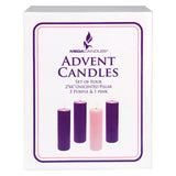 Mega Candles 4 pcs Unscented Christmas Advent Round Pillar Candle, Hand Poured Premium Wax Candles 2 Inch x 6 Inch, Holidays, Church, Decorations, Devotional, Celebration, Party & More