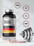 Horbäach German Creatine Monohydrate 5000mg | 250 Capsules | Non-GMO, Gluten Free Supplement