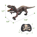 Remote Control Dinosaur Toys for Kids 5-7, 8-12, 10-12, Electronic RC T Rex Dino Robot Toy for Boys, Top Christmas & Birthday Gifts for 6 7 8 9 10 11 & 12 Year Old Boys (3-5 Colors: Brown)