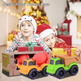 Aigitoy Dump Truck Toys for 3-5 Year Old Boys, BPA Free, Phthalates Free, PVC, Dump Truck, Mixer Cement, Easter Basket Christmas Birthday Gifts for 3 4 5 Year Boy Girl. Dishwasher Safe