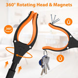 REWKCY 40" Grabber Tool, Grabbers for Elderly Grab It Reaching Tool with Rotating Jaw +Magnets, 4" Wide Claw Opening Long Reacher Grabber Pickup Tool, Heavy Duty Grabber Reacher Tool