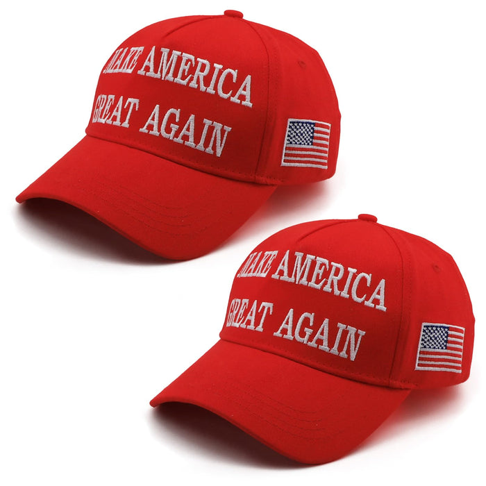 Nigua MAGA Hat, 2PCS 45-47 Trump 2024 Hat Make America Great Again Slogan Baseball Cap