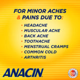 Anacin Fast Pain Relief, Aspirin + Caffeine Pain Reliever, 300 coated tablets