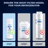 Mist XWF Water Filter Replacement for GE, Refrigerator Water Filter compatible with GWE19JSLSS, WR17X30702, GBE21, GDE21, GDE25, GFE24 (Not XWFE) GE XWF Water Filter (3 pack)