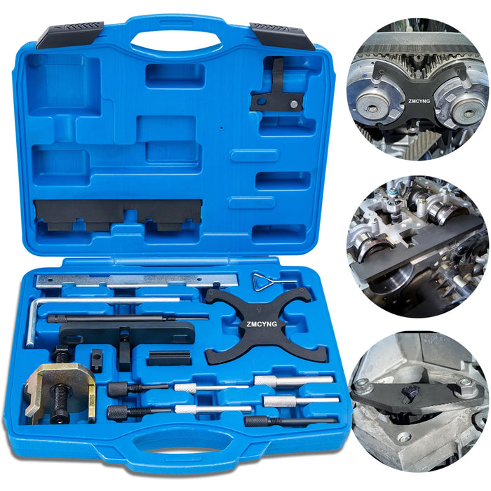 Timing Tool for Ford, Engine Timing Tool Kit Camshaft Flywheel Locking Tools for Ford Fiesta Fusion Escape Mazda 1.4 1.6 1.8 2.0 Di/TDCi/TDDi ECOBOOST 1.6 Ti-VCT 1.5 1.6 VVT 2.5L Replace 303-1097