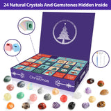 JELMOK Advent Calendar 2024, Gemstone Dig Kit, Valentines Day Cards for Kids,Dig up 24 Real Gems,24 Days Natural Crystal Countdown Calendar Educational Science Kits for Kids Boys Girls