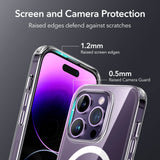 ESR for iPhone 14 Pro Case, Compatible with MagSafe, Shockproof Military-Grade Protection, Yellowing Resistant, Magnetic Phone Case for iPhone 14 Pro, Classic Hybrid Case (HaloLock), Clear