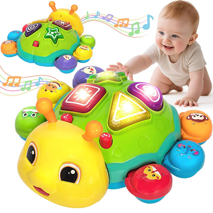 Baby Toys for 12 Months, Musical Crawling Infant Toys with Lights Sounds
