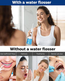 Cordless Water Flosser for Teeth Professional Water Teeth Cleaner Picks Dental Oral Irrigator with 3 Modes & 4 Jet Tips for Braces Gums, IPX7 Waterproof, 300ml Detachable Tank for Home Travel Blue