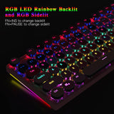 HUO JI Typewriter Mechanical Gaming Keyboard with RGB Sidelit and Rainbow Backlit, Retro Style, Red Switches, Metal Panel, Lipstick 104 Keys for Mac, PC, Cute Pink