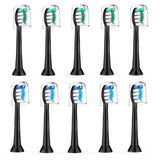 POSWEENR Replacement Toothbrush Heads for Philips Sonicare Replacement Heads, Compatible with Phillips Sonicare Replacement Brush Heads(10 Pack,Black)