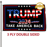 Probsin Trump 2024 Flag 3x5 Ft Decorations Outdoor Double Sided 3 Ply Heavy Duty Black Flag Take America Back Banner Party Supplies Yard Signs Home Decor Hanging Poster with 2 Brass Grommets