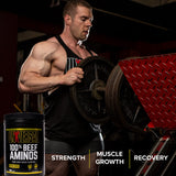 Universal Nutrition - 100% Beef Aminos -3g of Beef Protein Isolate for Recovery and Growth - 200 Tabs